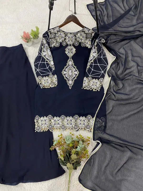 Navy_Blue_Premium_Embroidered_Georgette_Kurta_Palazzo_Set_For_Women