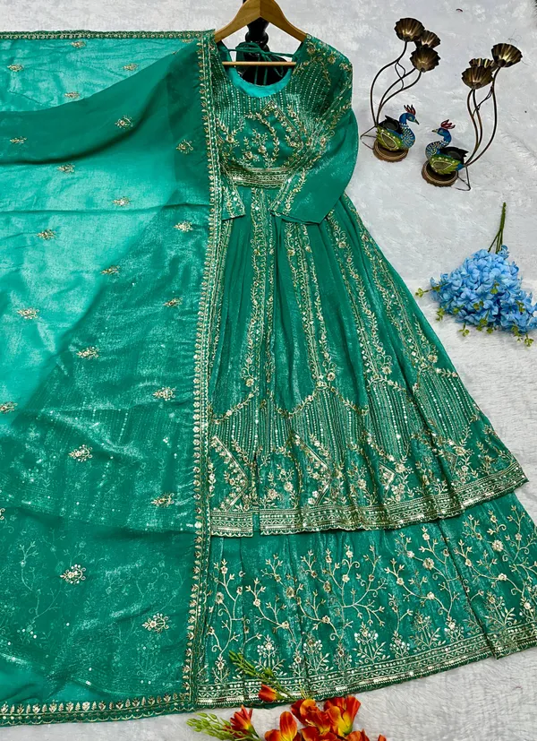Green_Premium_Embroidered_Georgette_Anarkali_Suit_For_Women