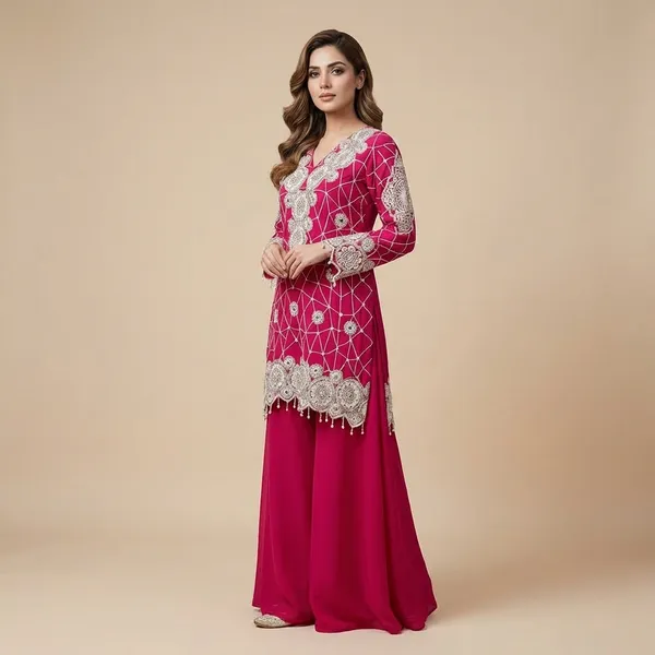 Magenta_Premium_Embroidered_Silk_Blend_Salwar_Suit_Set_For_Women