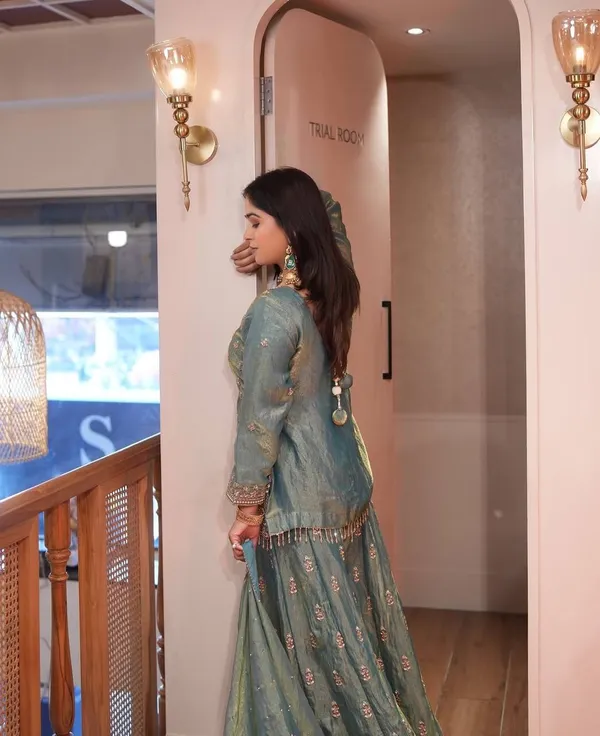 Sky_Blue_Premium_Embroidered_Silk_Blend_Sharara_Suit_Set_For_Women