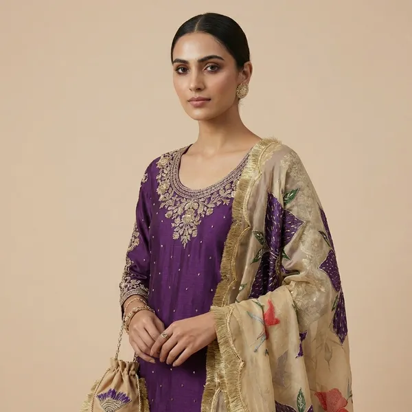 Purple_Premium_Embroidered_Velvet_Velvet_Suit_Set_For_Women