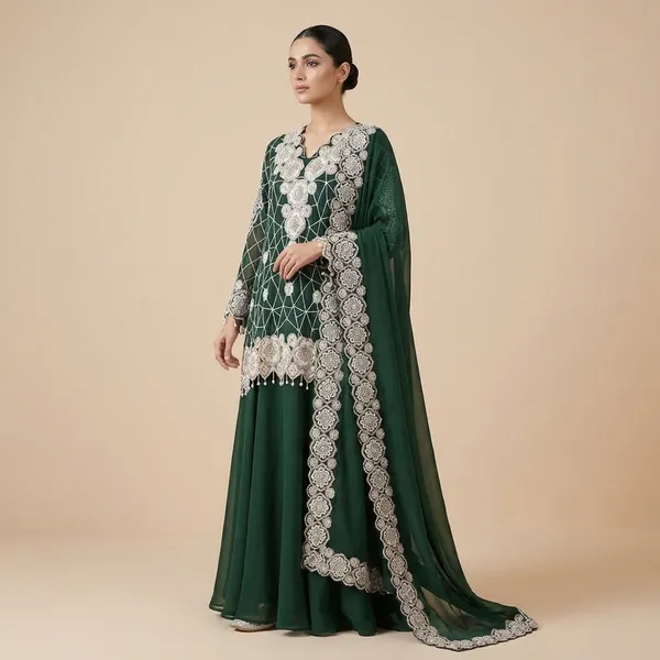 Green_Premium_Embroidered_Georgette_Ethnic_Dress_For_Women
