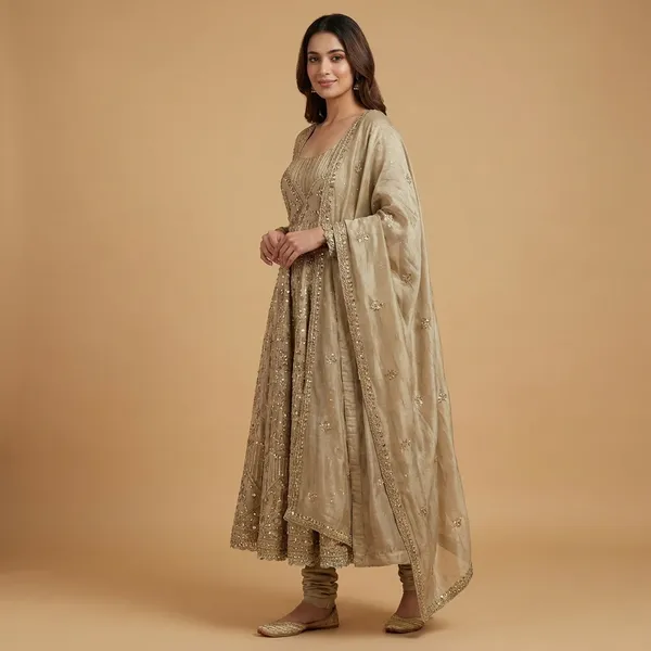 Beige_Premium_Embroidered_Net/Georgette_Anarkali_Gown_For_Women