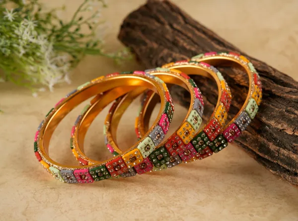 Multicolor_Alloy_With_Stone_Designer_Bangles_For_Women_Set_Of_4