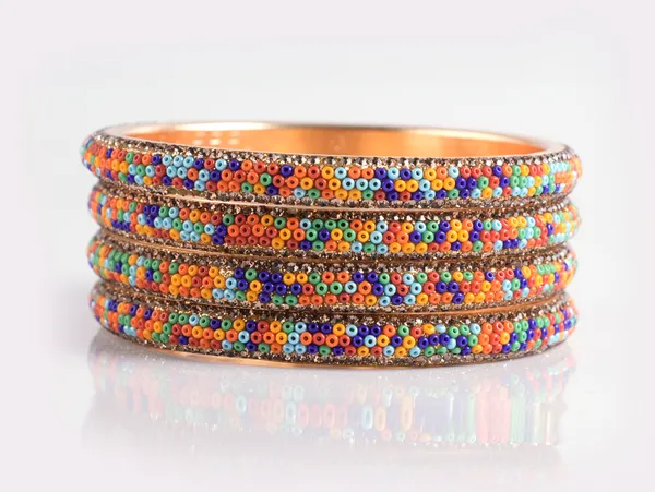 Multicolor_Alloy_With_Beaded_Bangles_For_Women_Set_Of_4