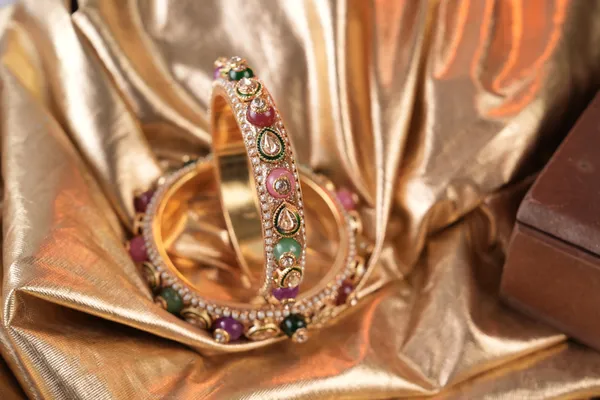 Multicolor_Alloy_With_Kundan_Bangles_For_Women_(Pack_Of_2)