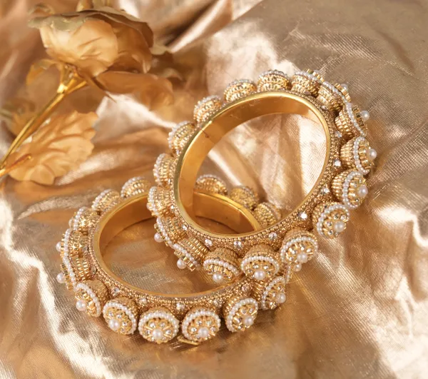 Golden_Alloy_With_Pearl_Studded_Bangles_For_Women_Set_Of_2