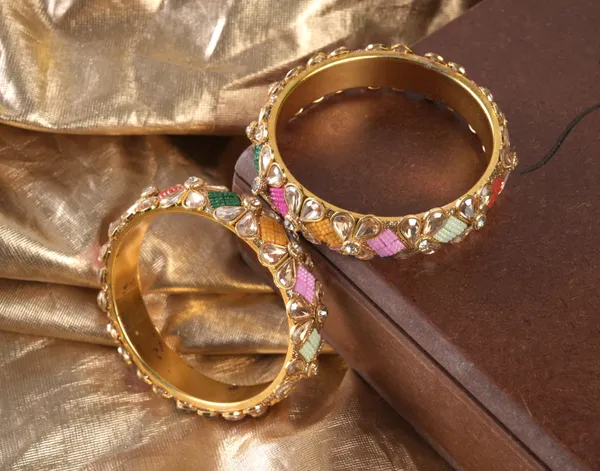 Multicolor_Alloy_With_Kundan_And_Enamel_Meenakari_Bangles_For_Women_Set_Of_2