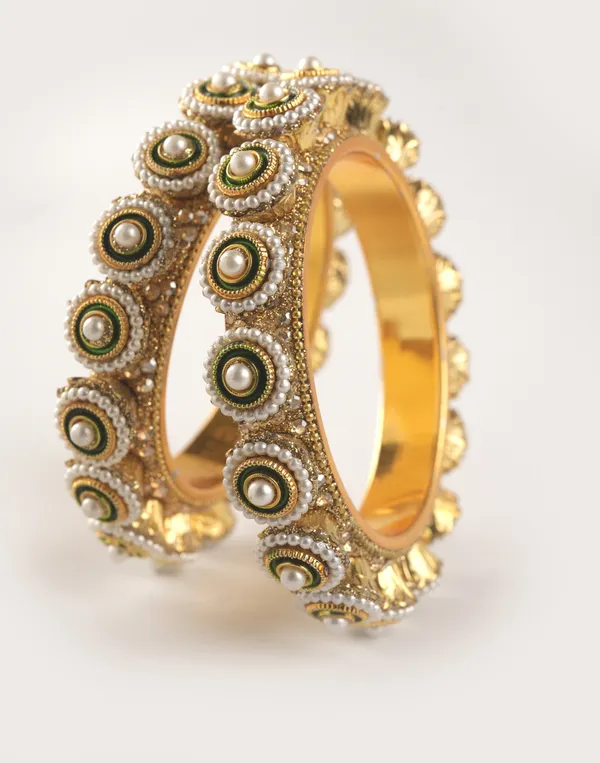 Multicolor_Alloy_With_Kundan_Bangles_For_Women_(Pack_Of_2)