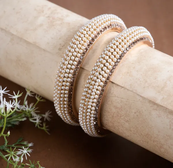 White_Alloy_With_Pearl_Row_Bangles_For_Women_Set_Of_2