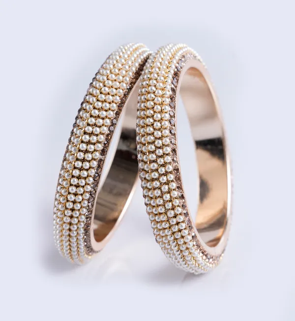 White_Alloy_With_Pearl_Row_Bangles_For_Women_Set_Of_2