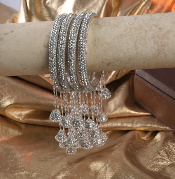 Silver_Alloy_With_Silver_Crystal_Bangles_For_Women_Set_Of_4