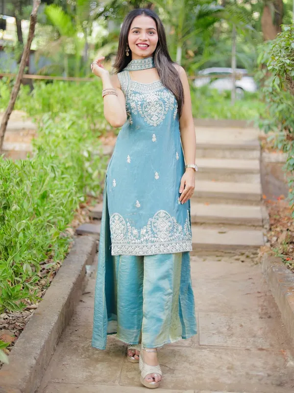 Aqua_Blue_Embroidered_Straight_Kurta_Set_with_Dupatta
