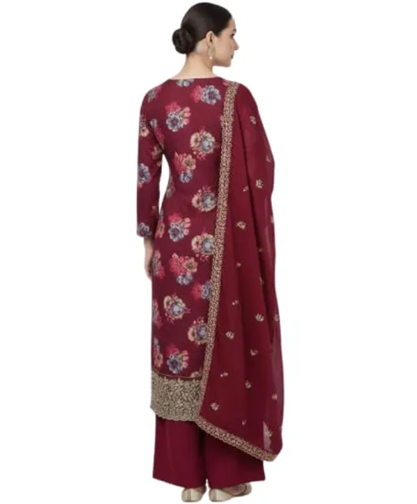 Magenta_Mixed_Cotton_Palazzo_Suit_Set_For_Women