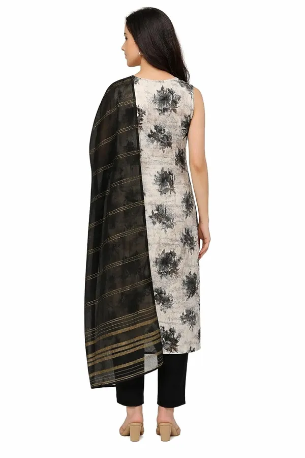 Off_White_Mixed_Cotton_Kurta_Set_With_Dupatta_For_Women