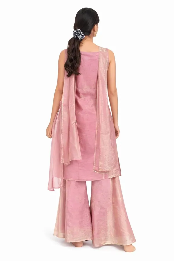 Dusty_Rose_Mixed_Cotton_Kurta_Sharara_Set_With_Dupatta_For_Women