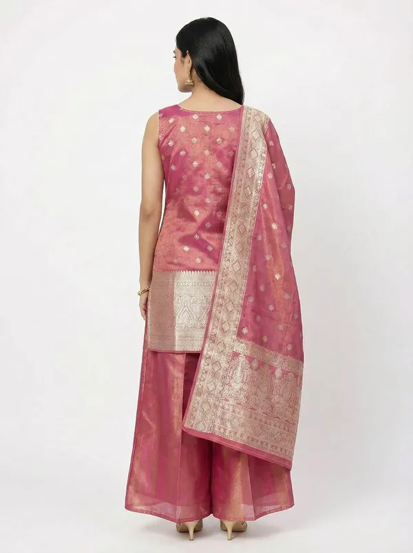 Pink_And_Teal_Green_Mixed_Cotton_Kurta_Palazzo_Set_With_Dupatta_For_Women_Pack_Of_2