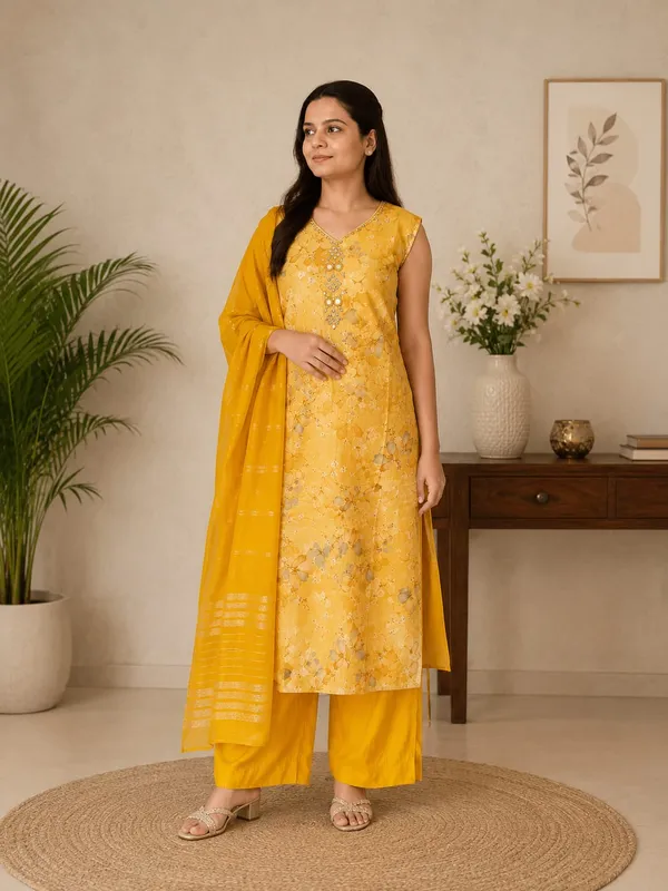 Golden_Sunshine_Floral_Kurta_Palazzo_Set_with_Dupatta