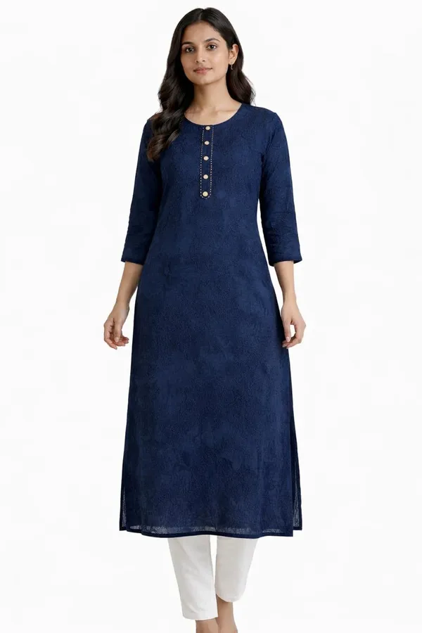 Fashveda_Midnight_Azure_Straight_Kurta