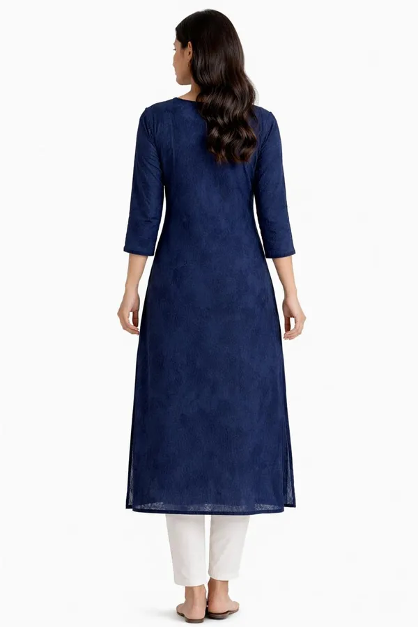 Fashveda_Midnight_Azure_Straight_Kurta