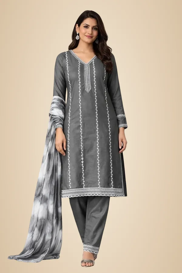 Grey_Mixed_Cotton_Salwar_Suit_Set_For_Women