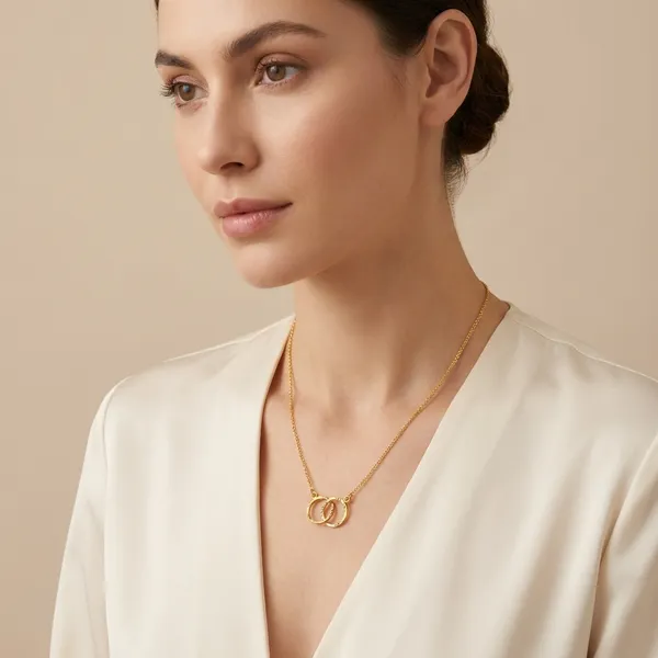 Elegant_Dual_Circle_Twisted_Pendant_Necklace_In_Gold_Tone