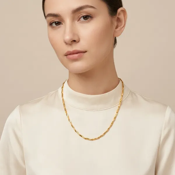 Elegant_Gold_Toned_Twisted_Chain_Necklace