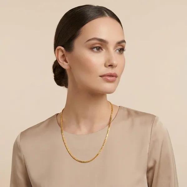 Gold_Toned_Flat_Snake_Chain_Necklace