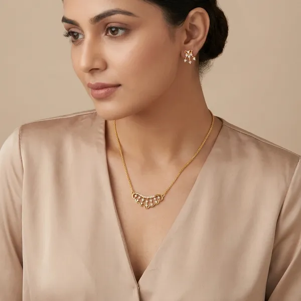 Golden_Butterfly_Necklace_And_Earrings_Set