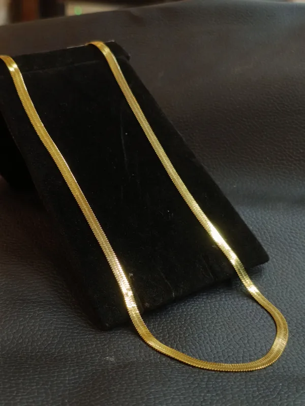 Elegant_Gold_Tone_Flat_Snake_Chain_Necklace