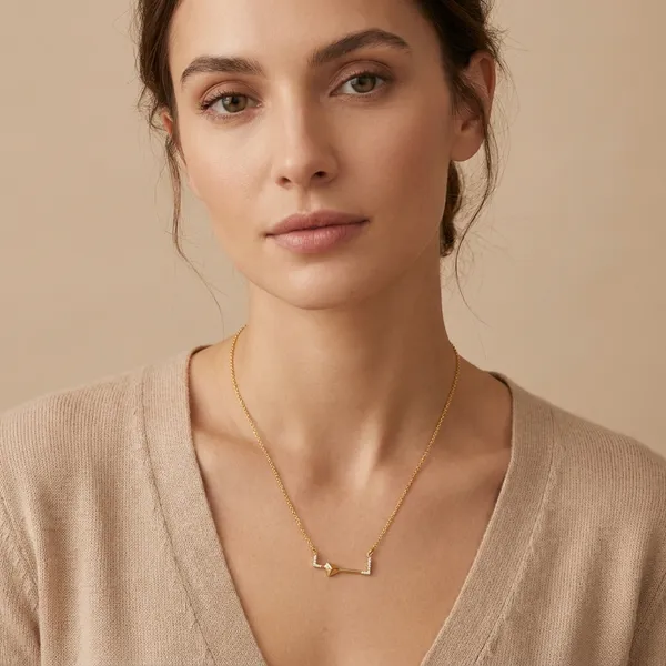 Elegant_Geometric_Heartbeat_Gold_Tone_Pendant_Necklace