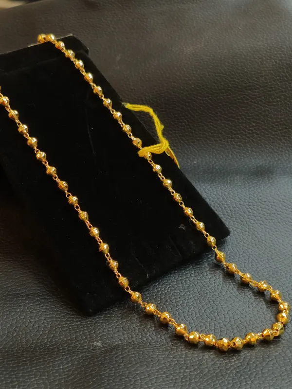 Gold_Toned_Beaded_Chain_Necklace