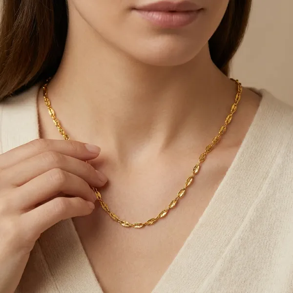 Gold_Toned_Twisted_Chain_Necklace