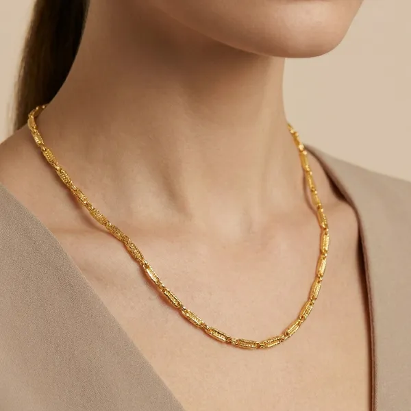 Gold_Toned_Twisted_Chain_Necklace
