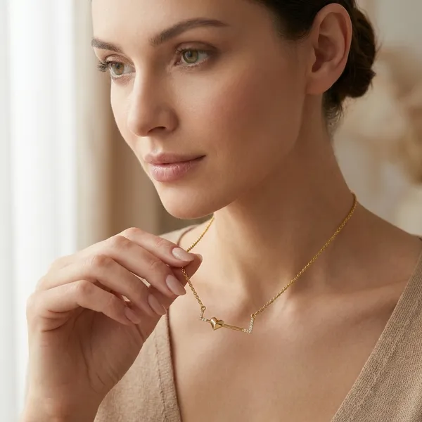Elegant_Geometric_Arrow_Pendant_Gold_Chain_Necklace_With_Crystal_Accents