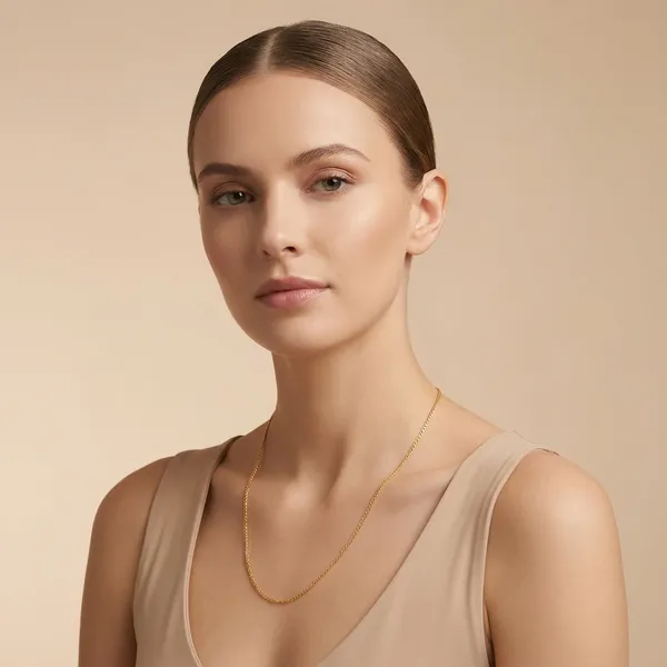 Elegant_Gold_Plated_Chain_Necklace_For_Women