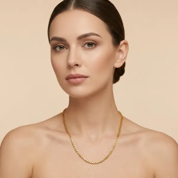22_K_Gold_Plated_Box_Chain_Necklace_For_Men_And_Women