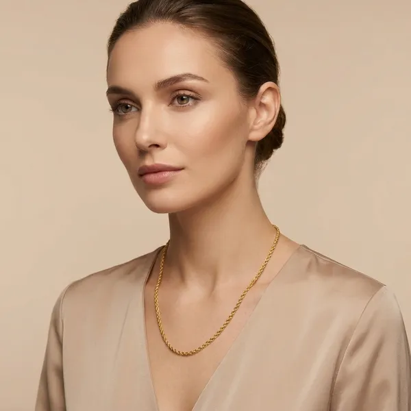 Elegant_Gold_Toned_Chain_Necklace_For_Women