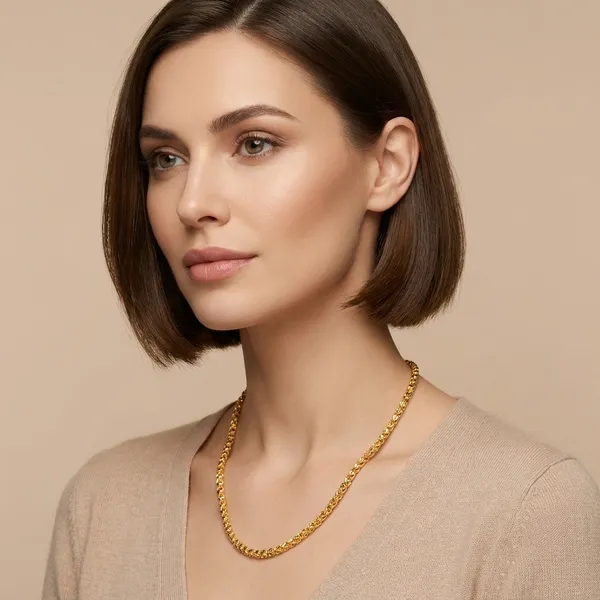 Elegant_Gold_Tone_Rope_Chain_Necklace_For_Women