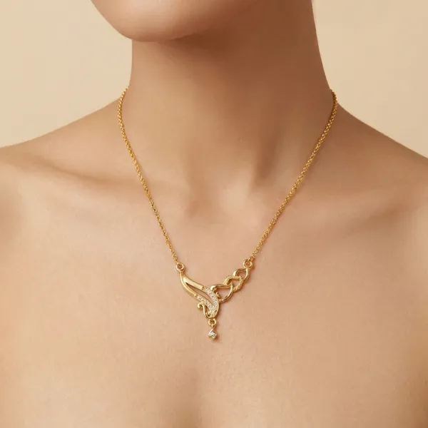 Golden_Leaf_Design_Chain_Necklace