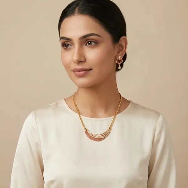 Elegant_Gold_Toned_Ruby_Stone_Necklace_Set_With_Matching_Earrings