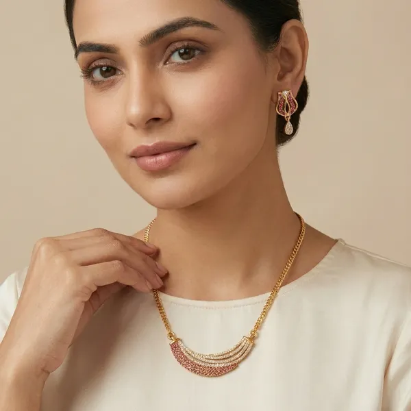 Elegant_Gold_Toned_Ruby_Stone_Necklace_Set_With_Matching_Earrings