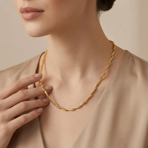 Gold_Toned_Twisted_Chain_Necklace