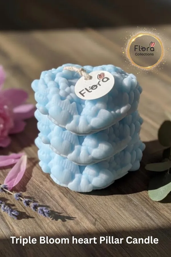 Triple_Bloom_Heart_Candle_Handcrafted_Floral_Heart_Candle_With_Tropical_Flow_Fragrance_Purple