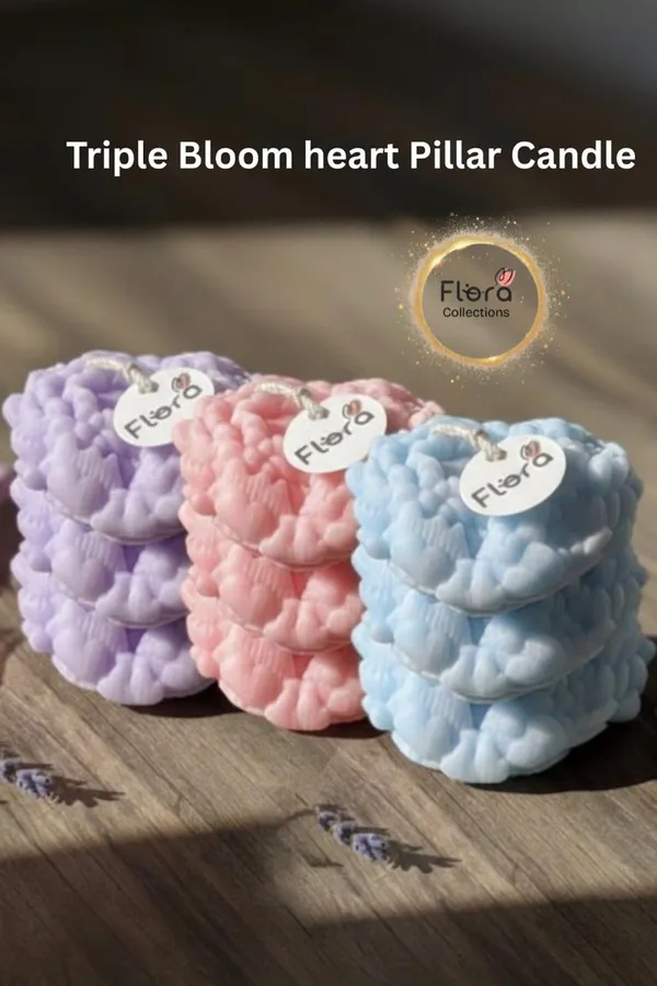 Triple_Bloom_Heart_Candle_Handcrafted_Floral_Heart_Candle_With_Tropical_Flow_Fragrance_Purple