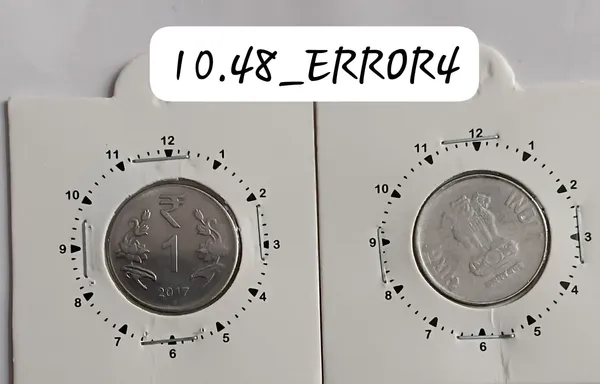 India_-_2017_-_1_Rupee_Noida_Mint_11_O_Cloc_-_Error_Coin_-_Pack_of_2