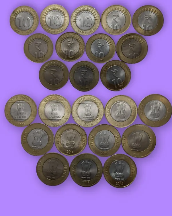 India_-_10_Rupees_Republic_2011-2019_SET_of_12_Coins_Used