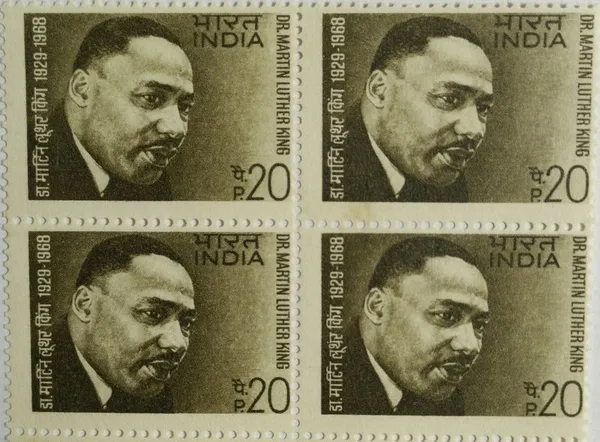 India_-_1969_-_Martin_Luther_King_Personality,_Pastor,_Activist,_Humanitarian,_Human_Rights,_Nobel_Laureate,_20_P_(Block_Of_4_Stamp)_-_MNH_-_Pack_of_2