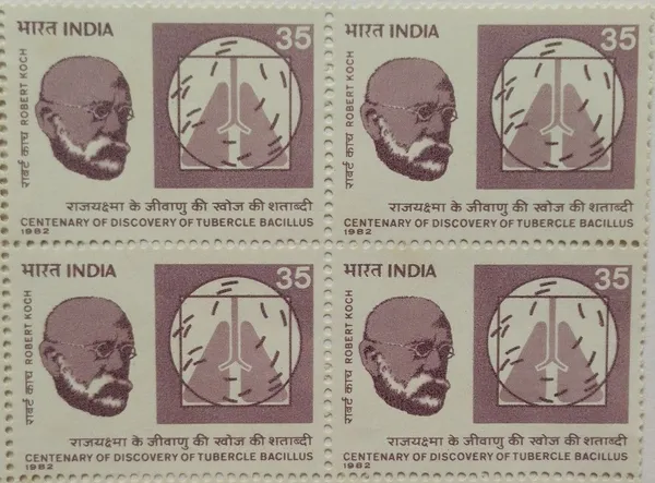India_-_1982_-_Centenary_of_Robert_Kochs_(Block_of_4_stamp)_-_MNH_(Face_value:_35_paise_per_stamp)_-_Pack_of_2
