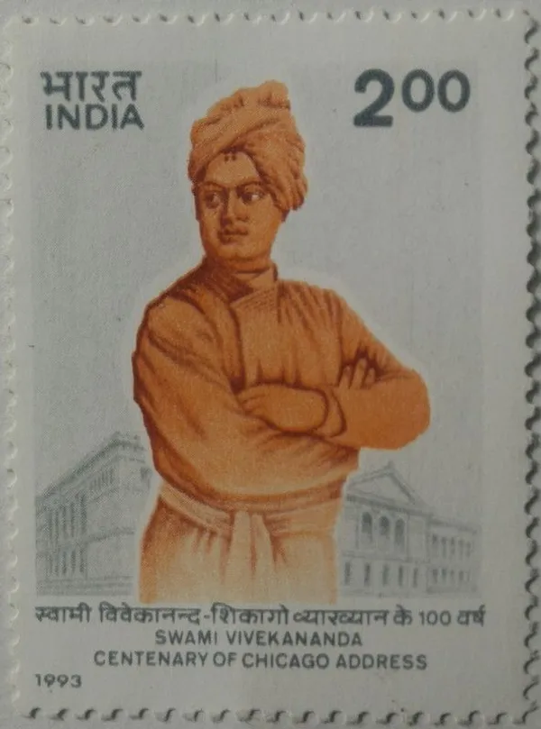 India_-_1993_-_Centenary_of_Chicago_Address_by_swami_Vivekananda_-_MNH_Stamp__-_Pack_of_3